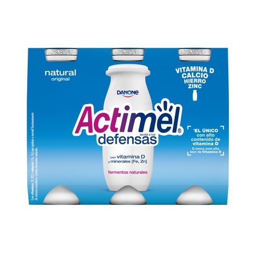 ACTIMEL Iogurte Líquido Natural 6x100 g
