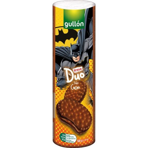 GULLÓN Bolacha Megaduo Doble Chocolate Batman 500 g