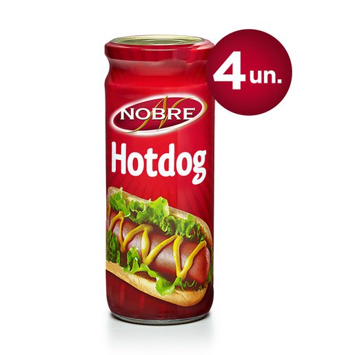 NOBRE Salsichas Hot Dog Frasco 4 un