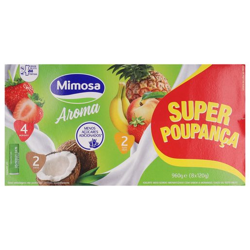 MIMOSA Iogurte Aroma de Multisabores Super Poupança 8x120 g