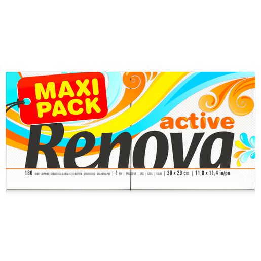 RENOVA Guardanapos Renova Active Maxi Pack  180 un