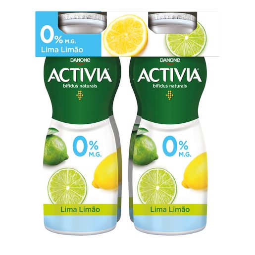 ACTIVIA Iogurte Líquido Magro Lima Limão 4x155 g